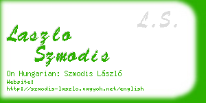 laszlo szmodis business card